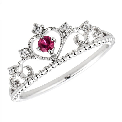 luxurious Zero risk 18K 750 White Gold Real Diamond Natural Ruby rings