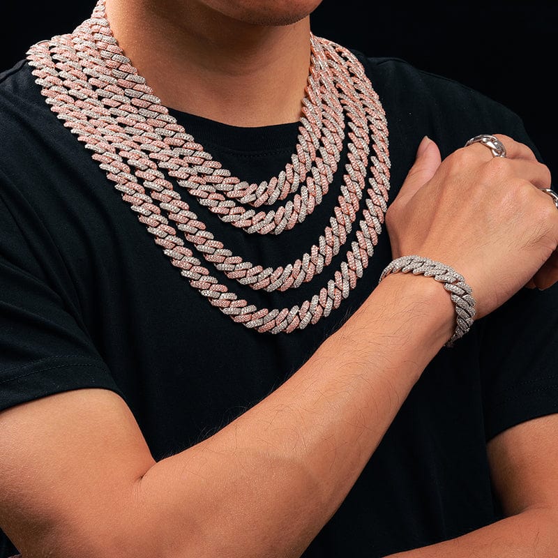Cuban Link Chain With Diamonds and Sapphires – Haimov Jewelers