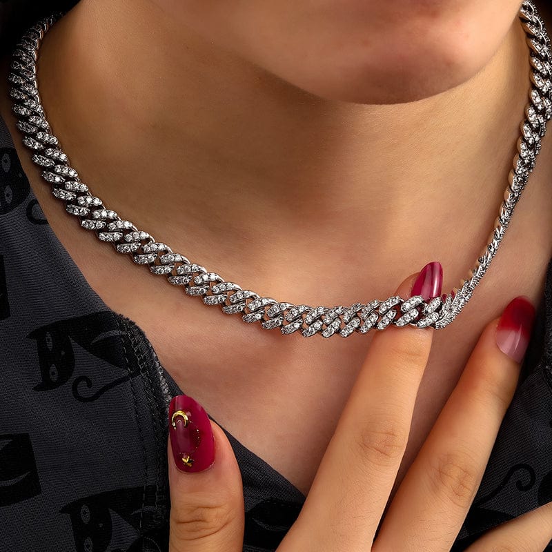 Auraa Trends American Diamond Necklace Set | Jewellery, Jewellery Sets,  White, Mix Metal, Embellishe… | Embellished necklace, Diamond necklace set,  American diamond