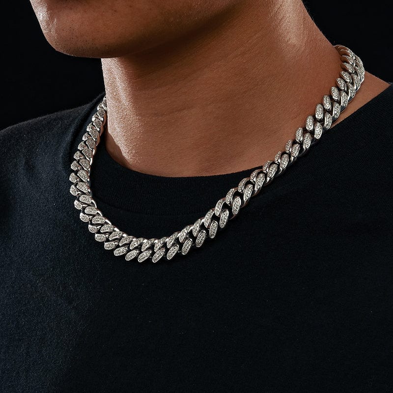 Cuban link chain with lab deals diamonds