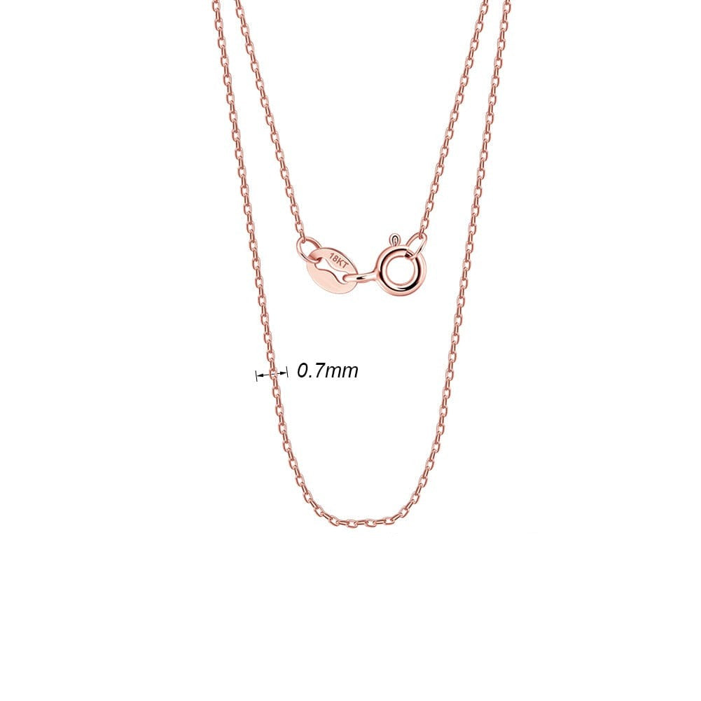 Inez Initial Necklace with Diamonds - Rose Gold Vermeil - Oak & Luna