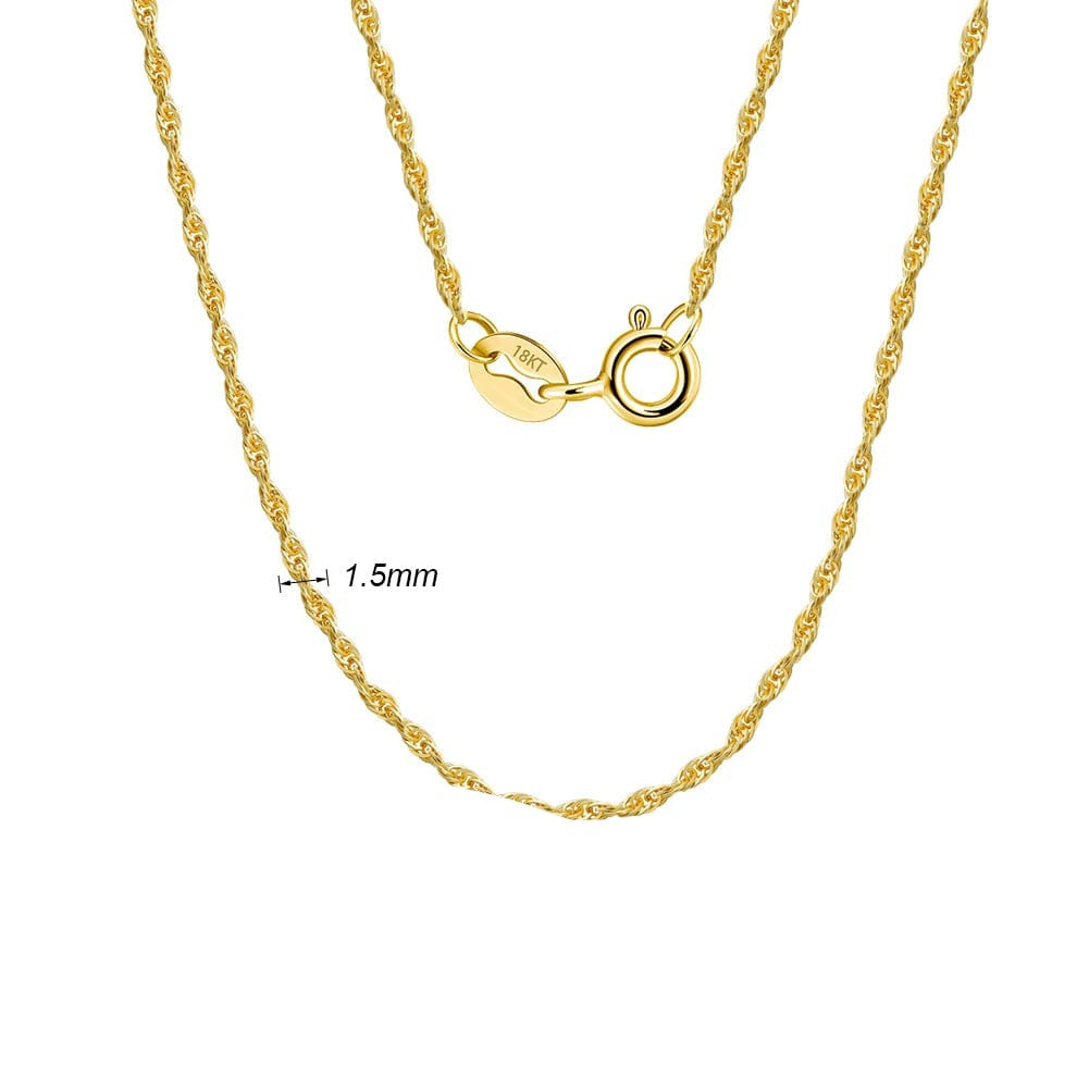 18ct Double Strand Twisted Gold Necklace - kingsestate