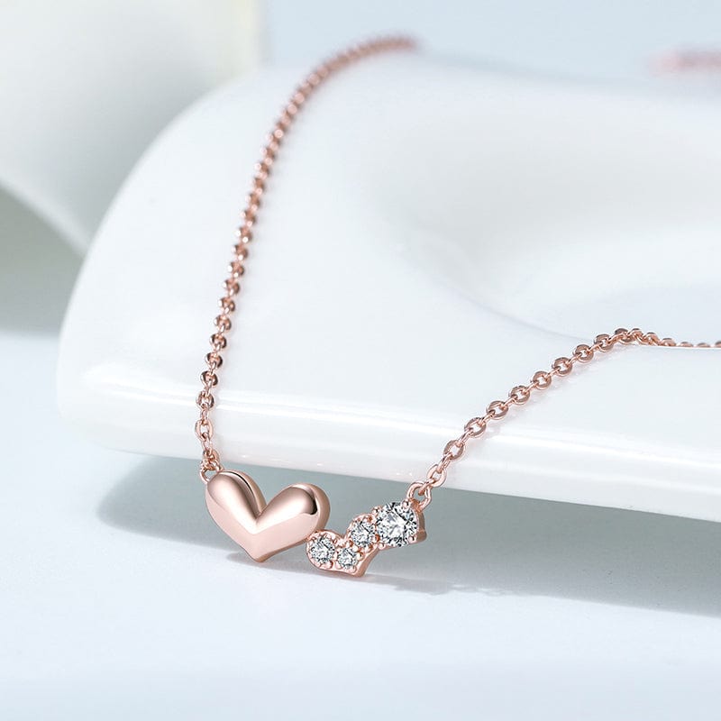 Rose Gold Over retailer 925 Silver Heart Necklace