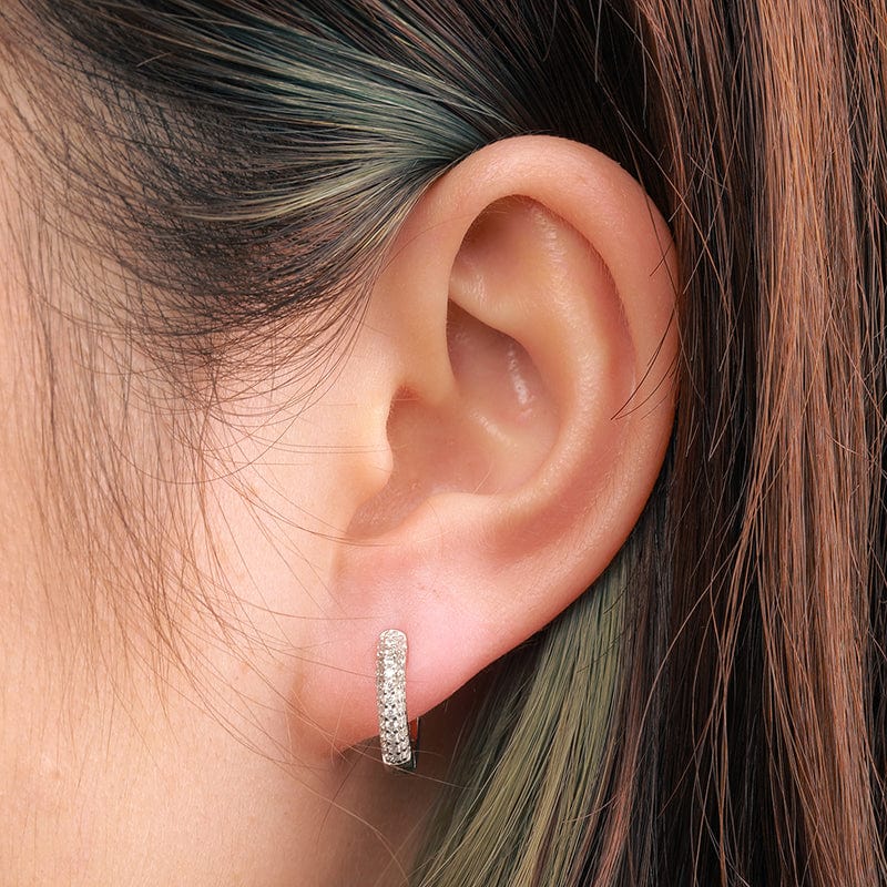 Small Leafy Half Circular Earrings