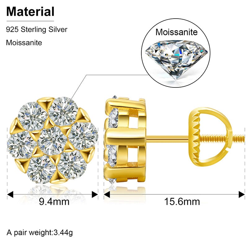 moissanite stud earings studs