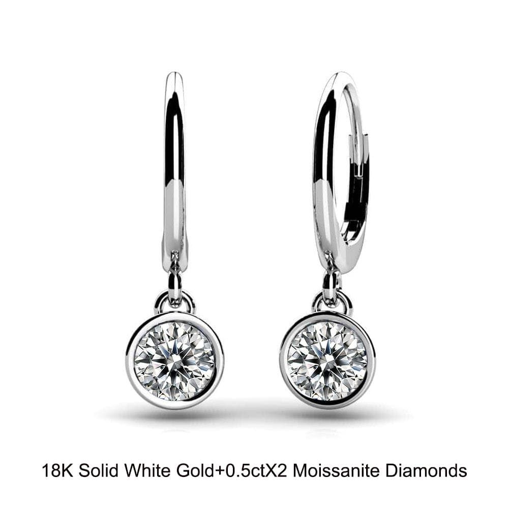 Best white hot sale gold earrings