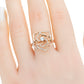 Hyperbole 18K White Gold Diamond Floral Ring For Lady