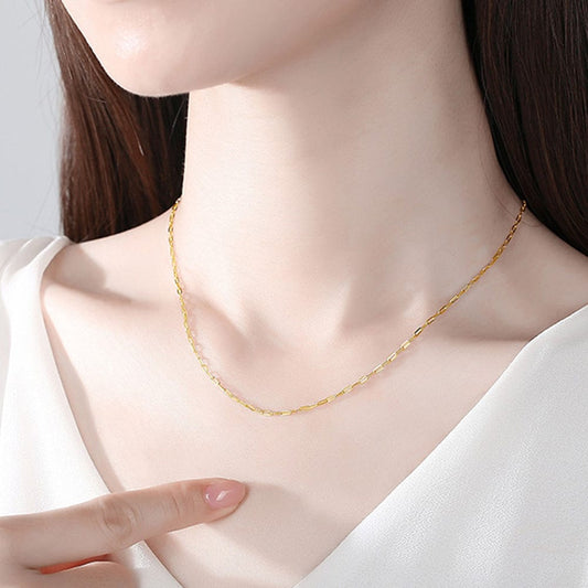 Nieuwste 14K Solid Gold Chain - 2,8 mm paperclip-schakelketting