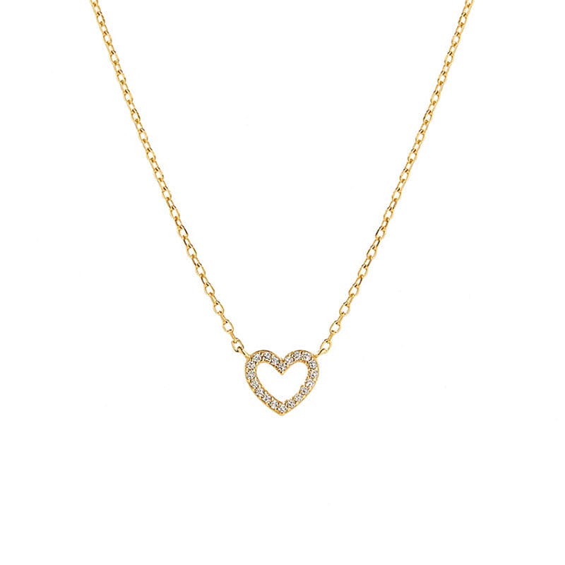 18inches / 14K Solid Gold Heart Design - 14K Solid Gold Necklace