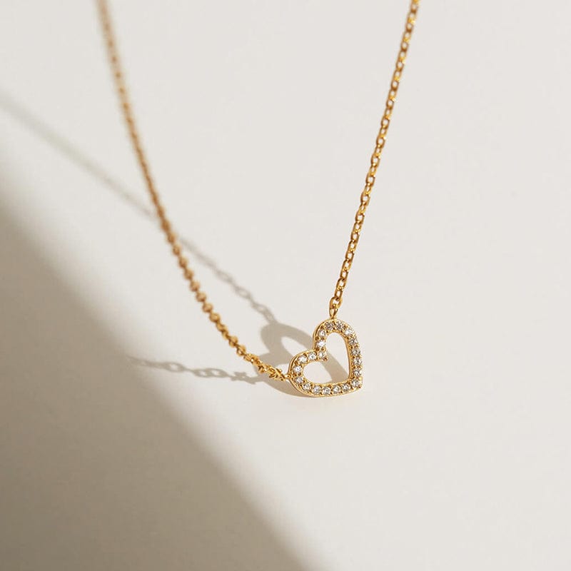 18inches / 14K Solid Gold Heart Design - 14K Solid Gold Necklace