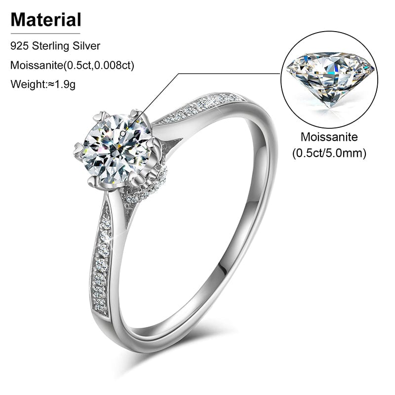 Buy 925 Silver Engagement Ring 1.25 CT Pear Shape Moissanite Engagement Ring  Pear Cut Diamond Wedding Ring SJ10137 Free Shipping- Shopneez Jewelry