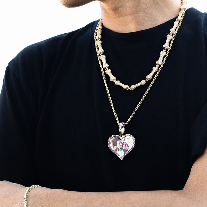 Broken heart chain iced sale out cuban link chain