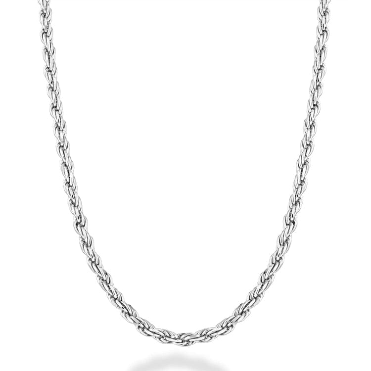 Elegant Neck Chain - 925 Sterling Silver Necklace - 1.7mm Diamond-Cut Rope