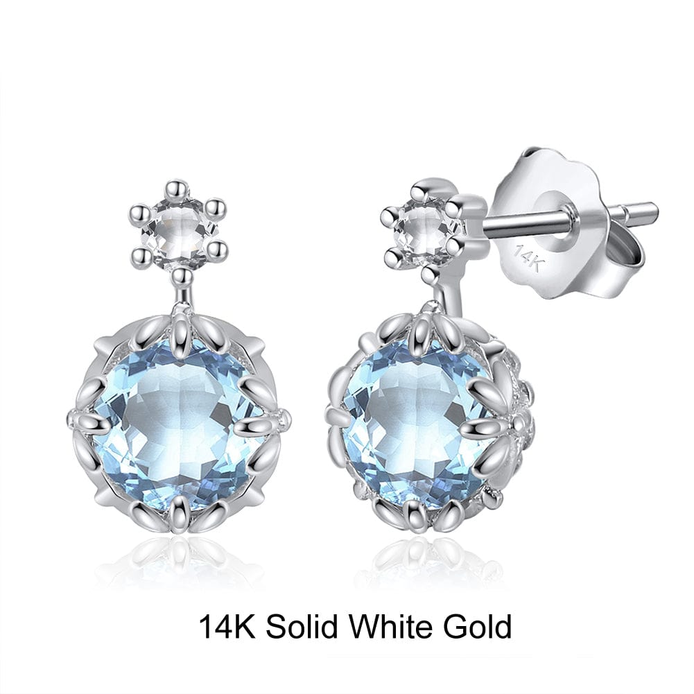 100% 925 Sterling Silver Natural Gemstone Sky Blue Topaz Cute Knot Stud  Earrings For Women at Rs 395/pair | 925 sterling silver Earrings in Jaipur  | ID: 27543325155