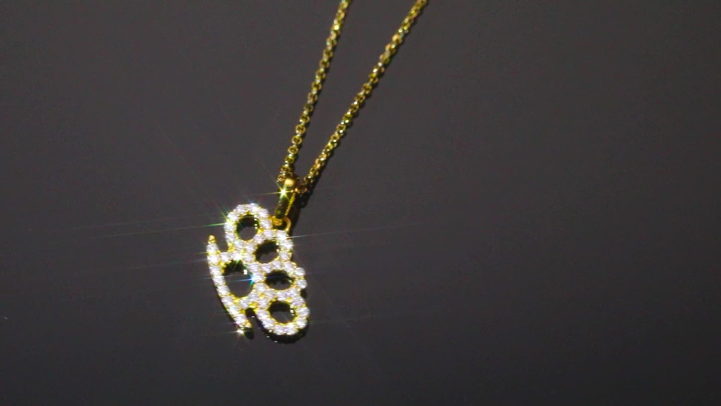 Gold Filled Solid Silver 925 Moissanite Diamond Pendant Charm Necklace