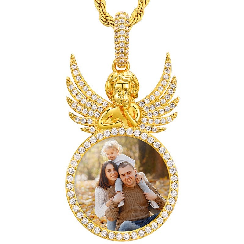 Mignonette 14k Gold Guardian Angel Pendant Necklace | Nordstrom