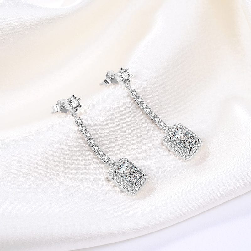 RINNTIN SS7 Real S925 Sterling Silver Wedding Jewelry Set Cubic Zirconia Earrings Necklace Sets