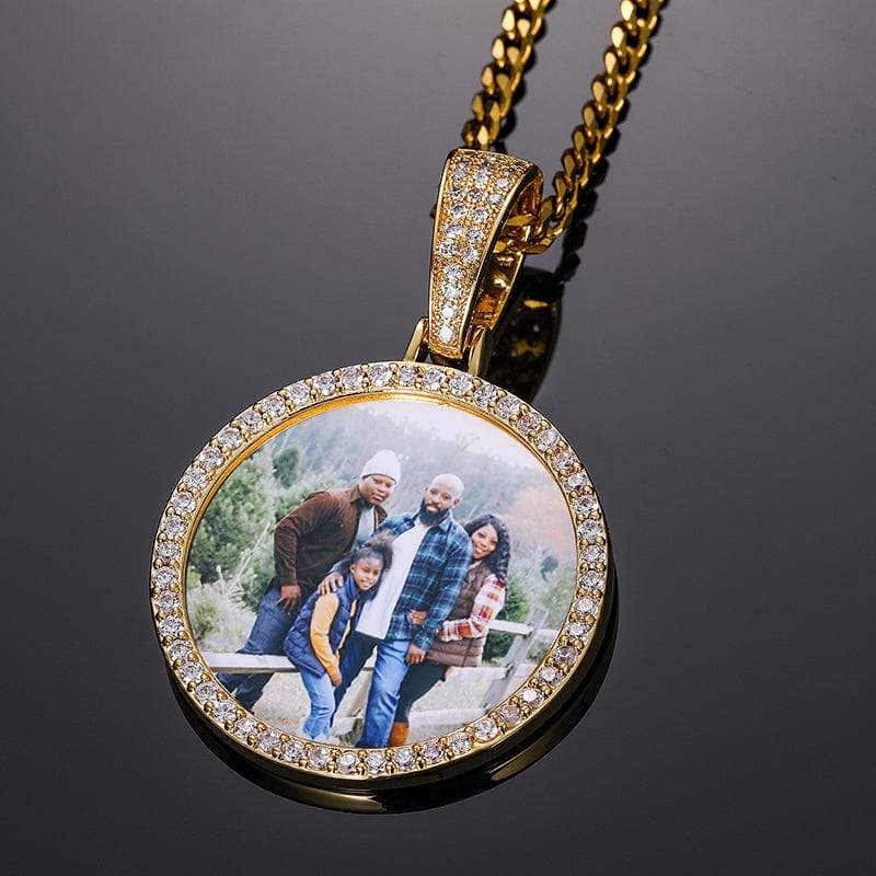 Photo Pendant & Necklace/30mm outlets Brass Circle with Resin/Personalized