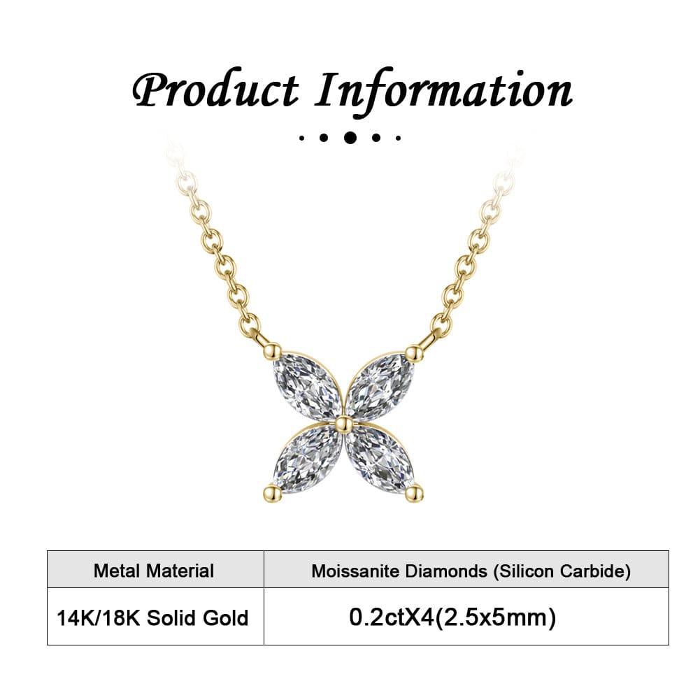 Clover CZ 14k real solid hot gold pendant