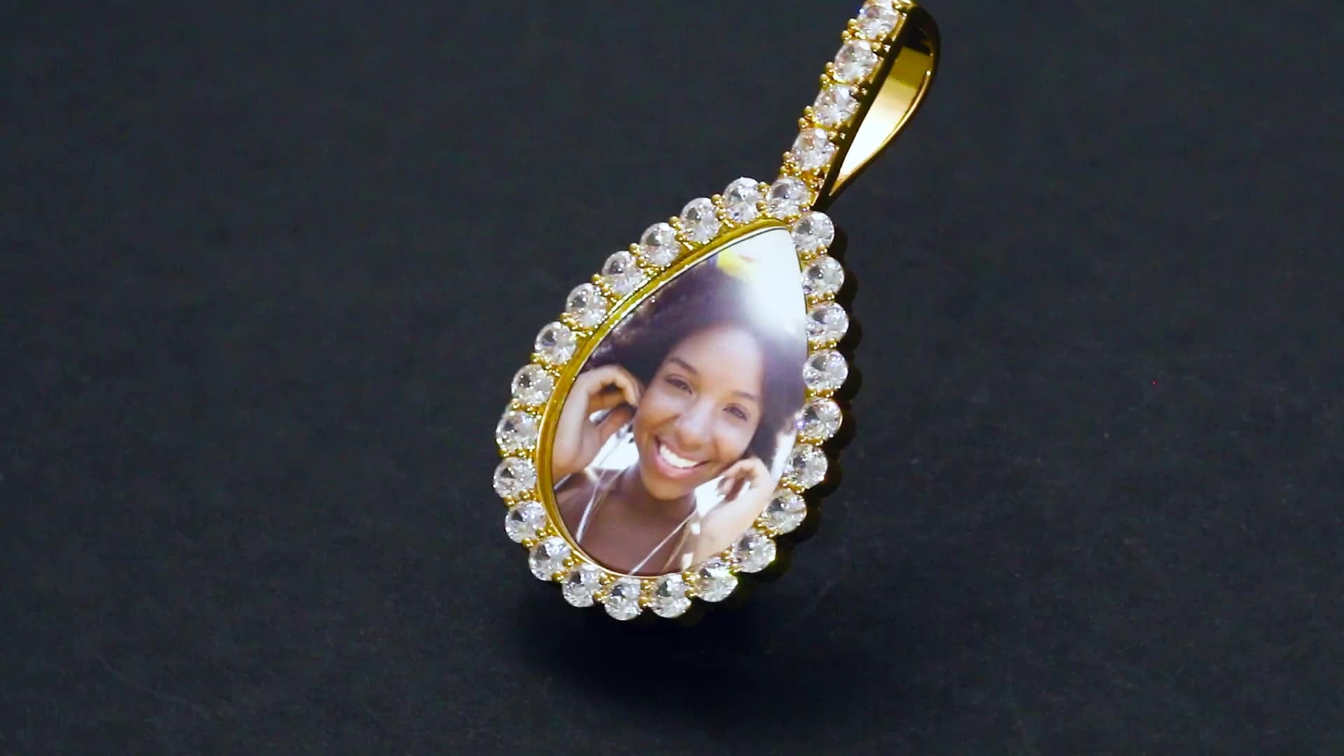 Zircon Iced Out Pearl Shape Custom Pendant